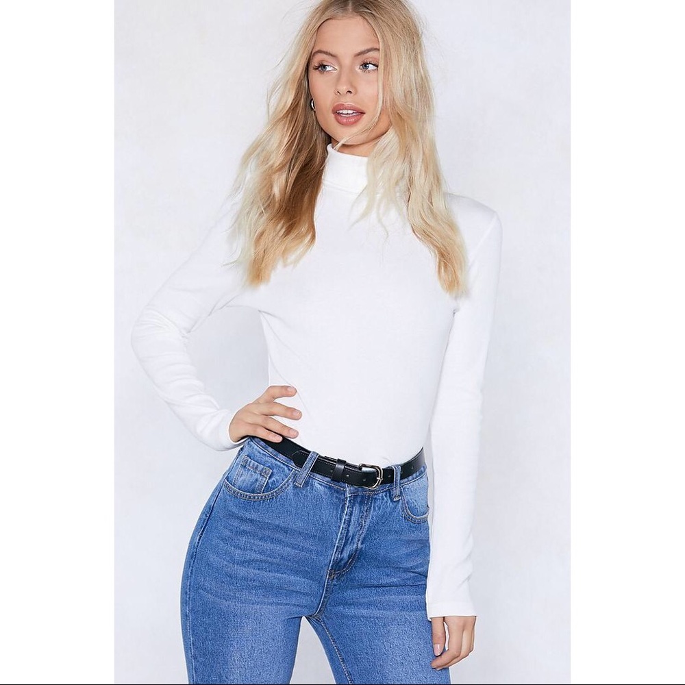 NWT Nasty Gal White Turtleneck Sweater